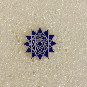Lucis Trust Triangles Blue Enamel Metal Lapel Pin